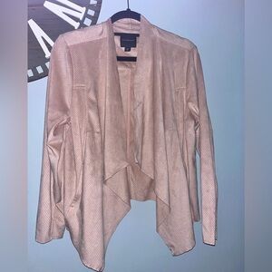 NWT Liverpool light pink clementine draped suede jacket size XL